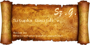 Sztupka Gusztáv névjegykártya