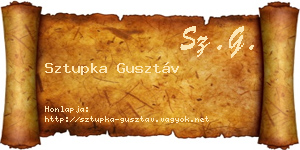 Sztupka Gusztáv névjegykártya