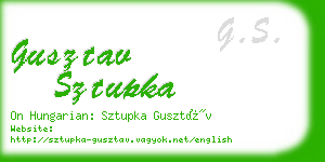 gusztav sztupka business card